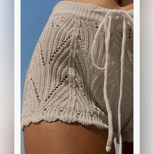 Swimsuit coverup White Knit Shorts
